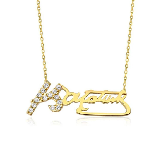 Altın Atatürk İmza Kolye