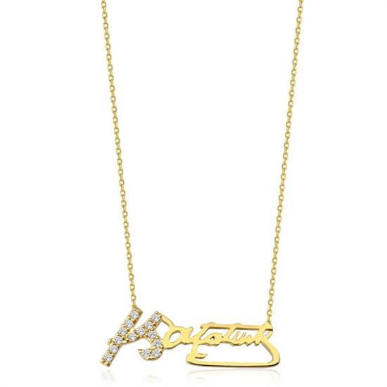 Altın Atatürk İmza Kolye