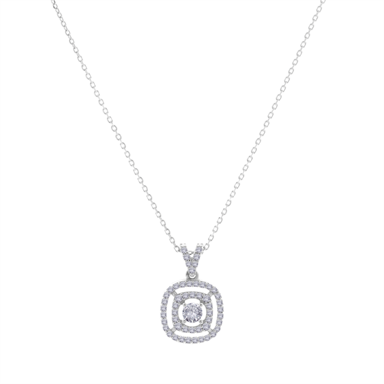 Altın Baget Taşlı 14 Ayar Altın Kolye