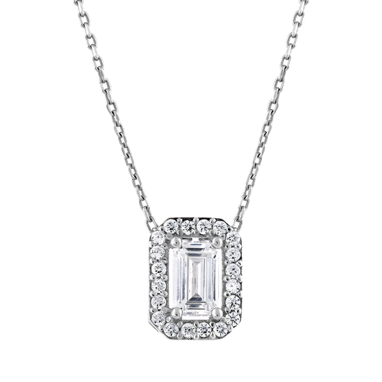 Baget Taşlı Kolye 14 Ayar Altın