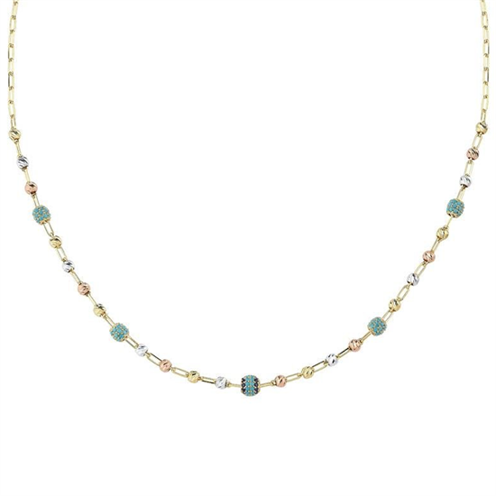 Altın Firuze Taşlı Kolye