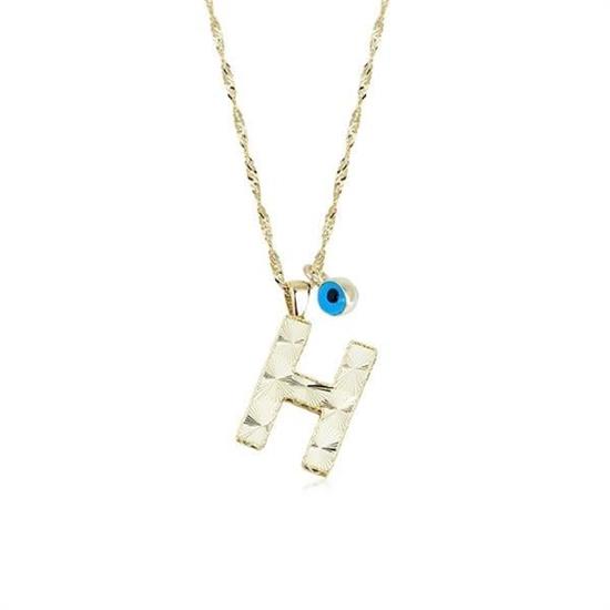 Altın H Harf Kolye