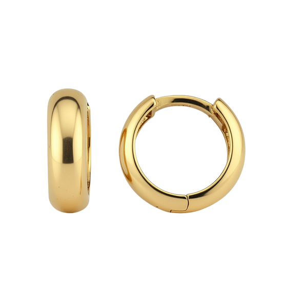 Halka Desen Küpe 14 Ayar Altın