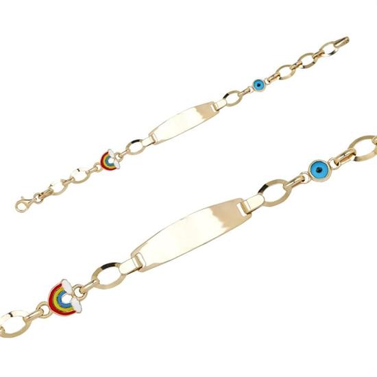 Altın Nazar Boncuklu İsimli Bileklik