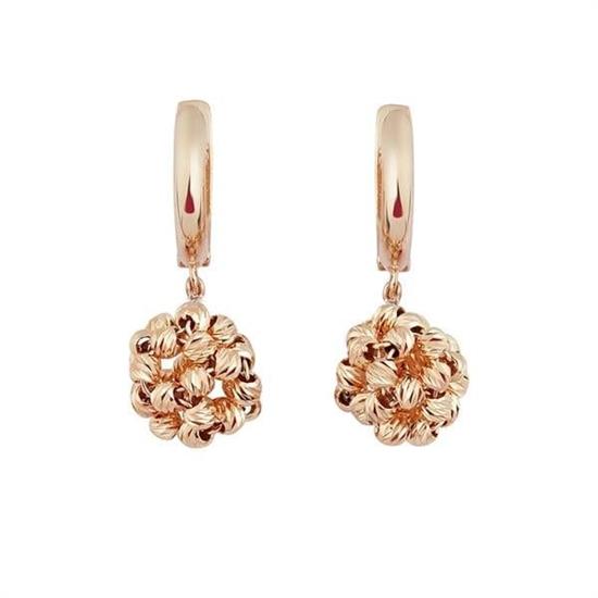 Altın Örme Top Küpe