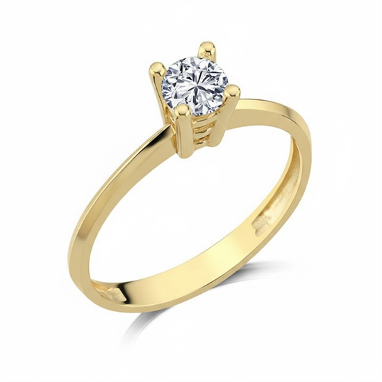 Tektaş Yüzük 14 Ayar Sarı Altın