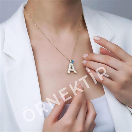 Altın V Harf Kolye 14 Ayar