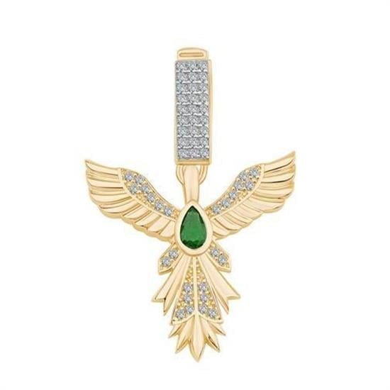 14 Ayar Altın Anka Kuşu Sallantılı 9Mm Bileklik Charm