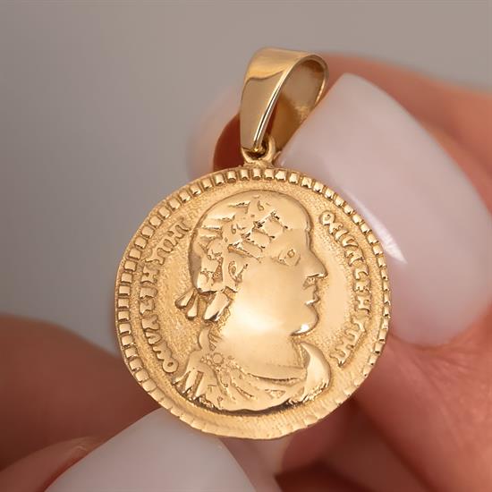 Antik Roma Figürlü 14 Ayar Kolye Ucu