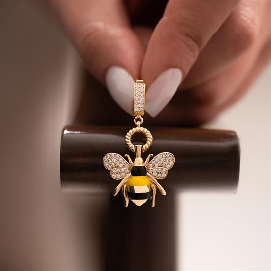 Arı Figürlü 14 Ayar Kolye Ucu