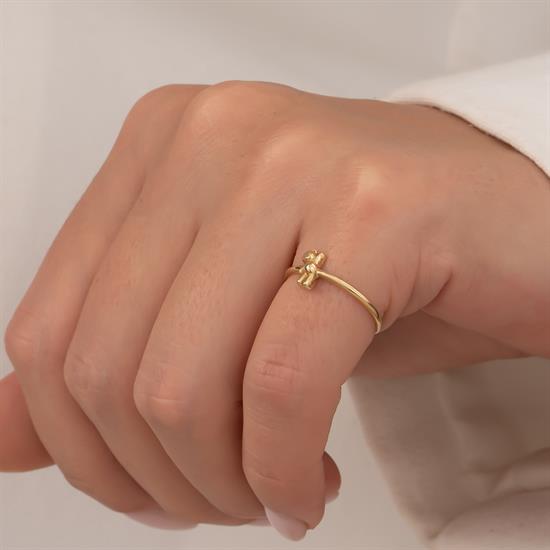 Ayı Figürlü 14 Ayar Altın Yüzük