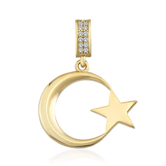 Ayyıldız Kolye Ucu 14 Ayar Altın