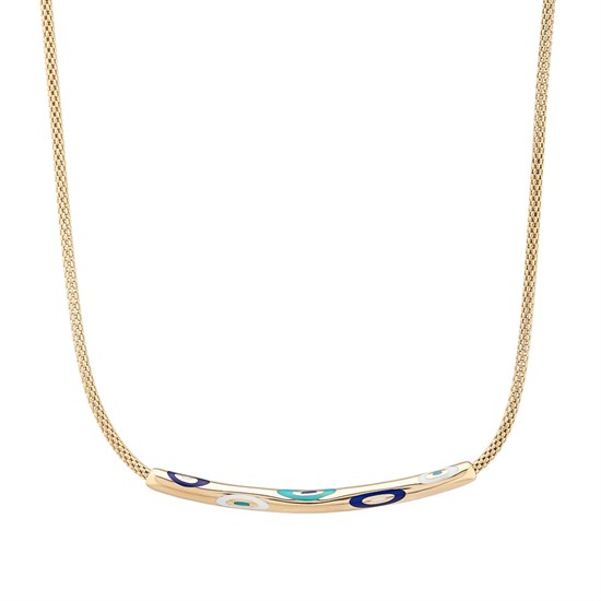 Cetaş Fortuna Nazar Mineli 14 Ayar Altın Kolye