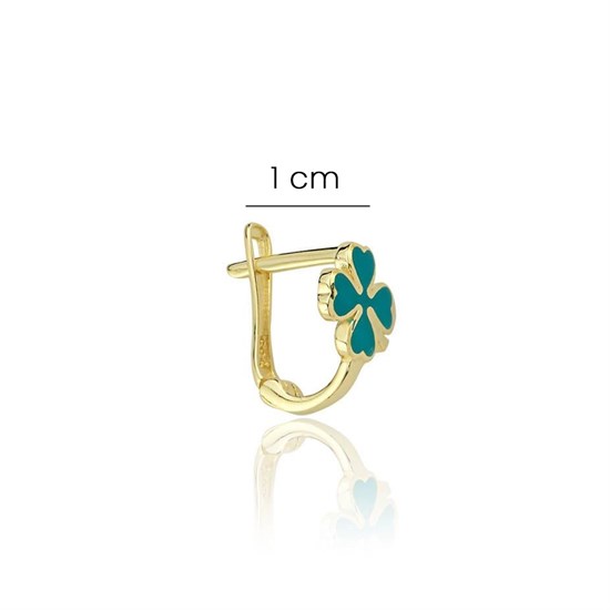 Yonca Çocuk Küpesi 14 Ayar Altın