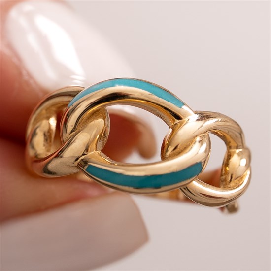 Cetaş Minima Mavi Mineli 14 Ayar Altın Yüzük