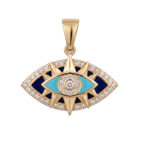 Göz Figürlü 14 Ayar Kolye Ucu