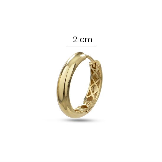 14 Ayar Altın Halka Küpe