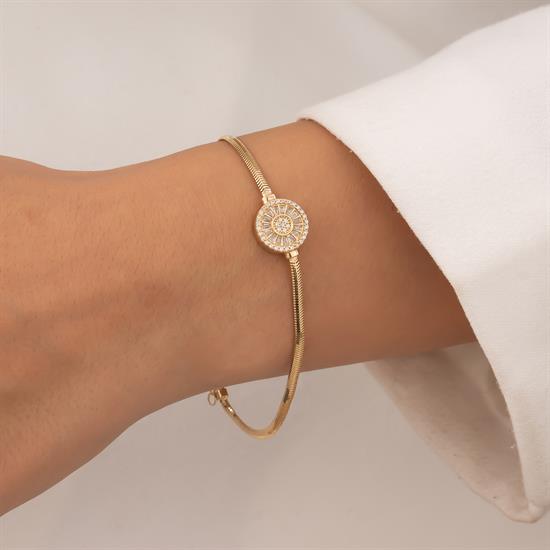 Baget Balıksırtı 14 Ayar Altın Bileklik