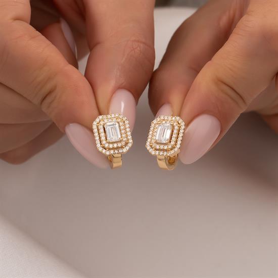 Baget Küpe 14 Ayar Altın