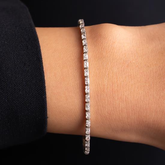 Baget Taşlı 14 Ayar Altın Kelepçe