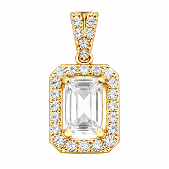 Baget Taşlı 14 Ayar Kolye Ucu