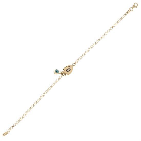 Balık Figürlü Bileklik 14 Ayar Altın