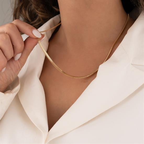 Balıksırtı 14 Ayar Altın Zincir