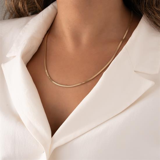 Balıksırtı 14 Ayar Altın Zincir