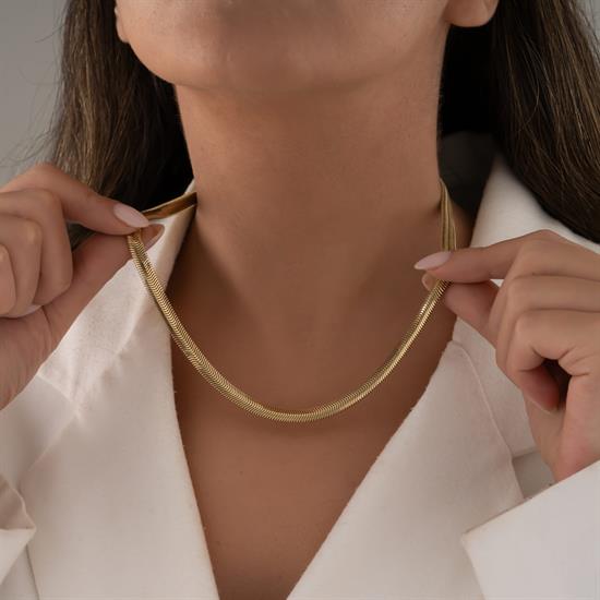 Balıksırtı 6 mm 14 Ayar Altın Zincir