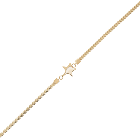 Balıksırtı Yıldız 14 Ayar Altın Bileklik 