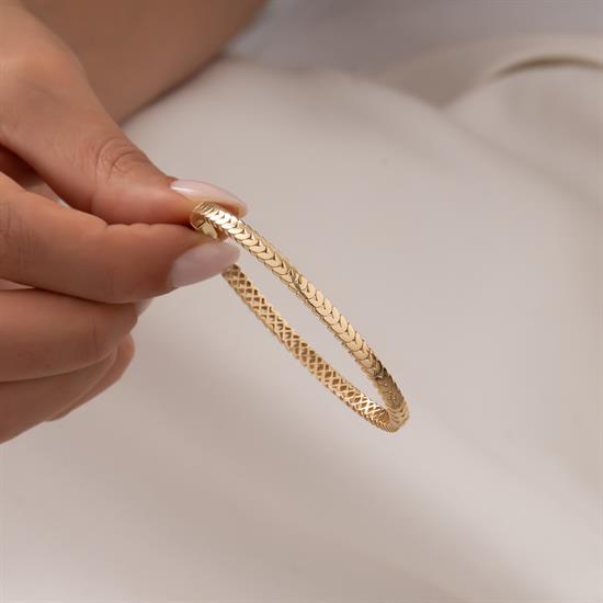 Başak Model 14 Ayar Altın Kelepçe