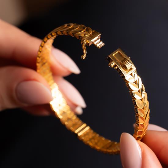 Başak Model Kelepçe 14 Ayar Altın