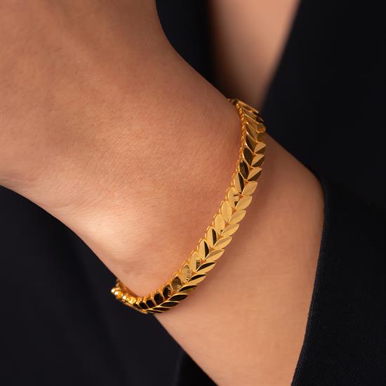 Başak Model Kelepçe 14 Ayar Altın