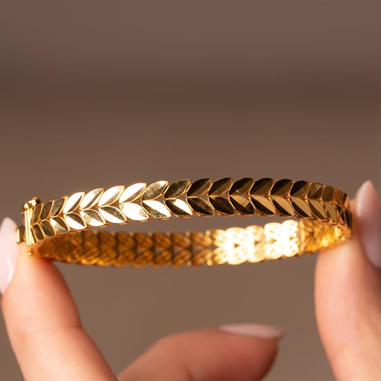 Başak Model Kelepçe 14 Ayar Altın