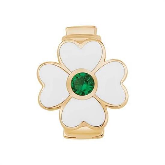 Beyaz Çiçek 9Mm Bileklik Charm