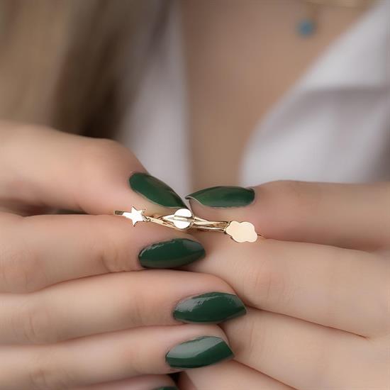 Bulut Modeli 14 Ayar Altın Yüzük