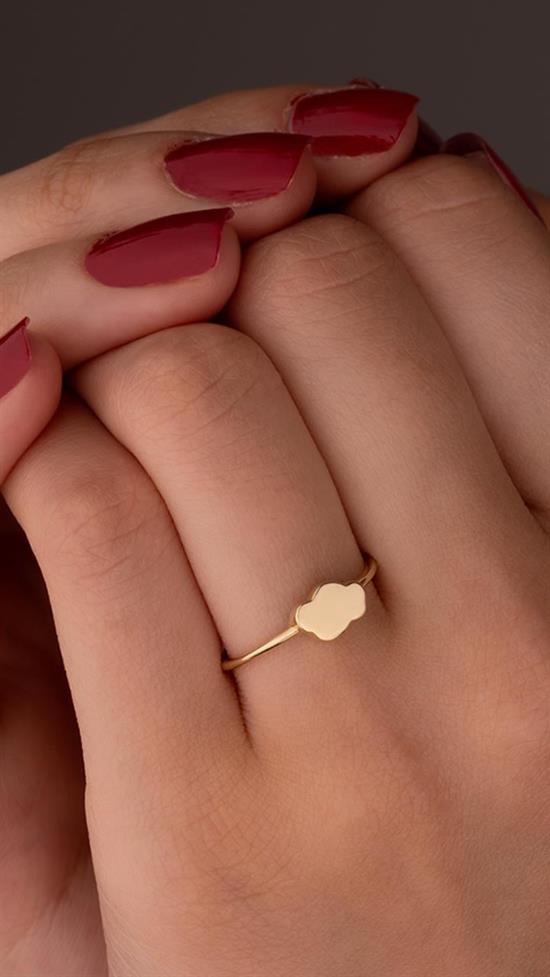 Bulut Modeli 14 Ayar Altın Yüzük