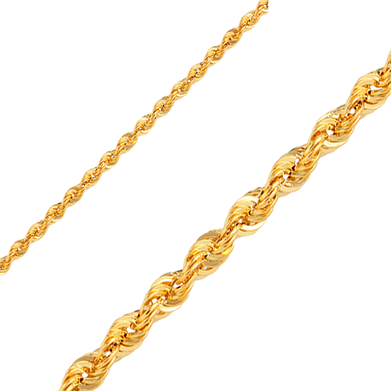 Halat Bileklik 3 mm 14 Ayar Altın