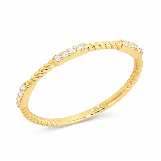 Burgu Taşlı  Yüzük 14 Ayar Altın