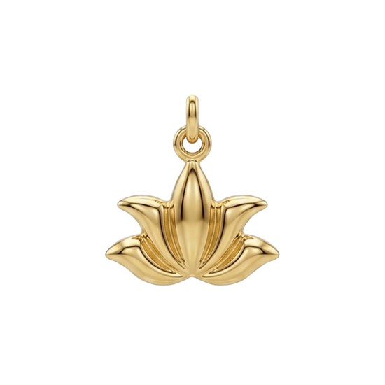 Lotus Figürlü 14 Ayar Kolye Ucu