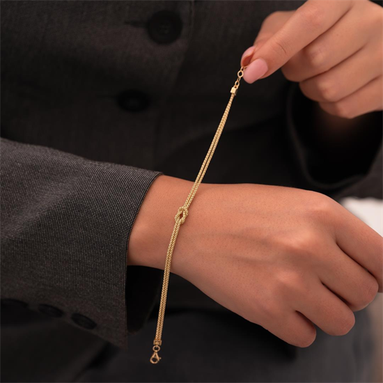 Düğüm Model 14 Ayar Altın Bileklik