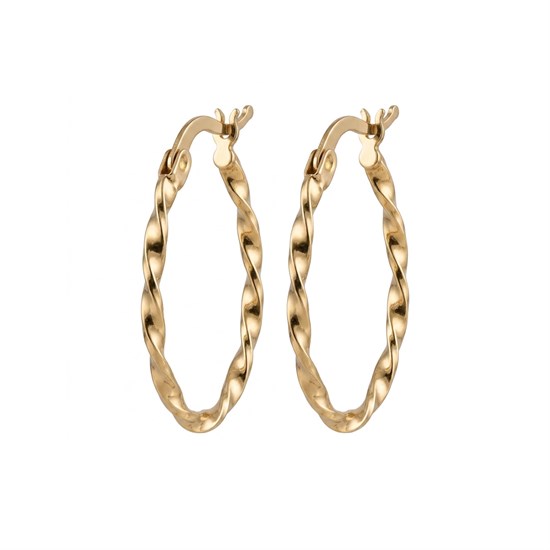 Burgu Halka Küpe 14 Ayar Altın