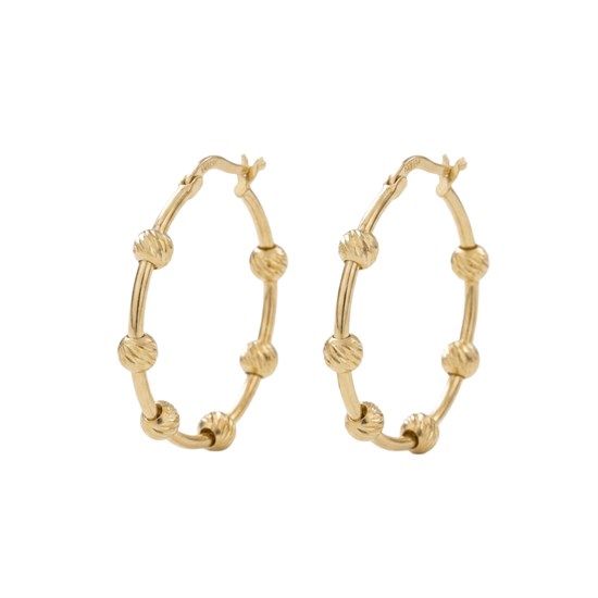 Dorika Toplu 14 Ayar Altın Halka Küpe