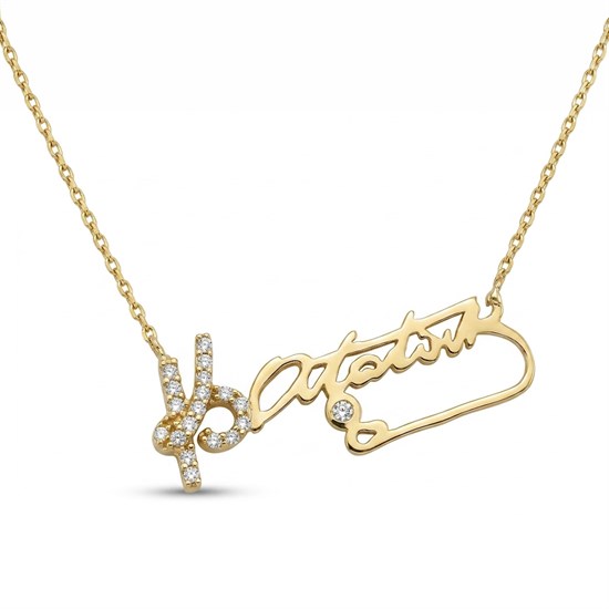 Kemal Atatürk İmzalı 14 Ayar Altın Kolye