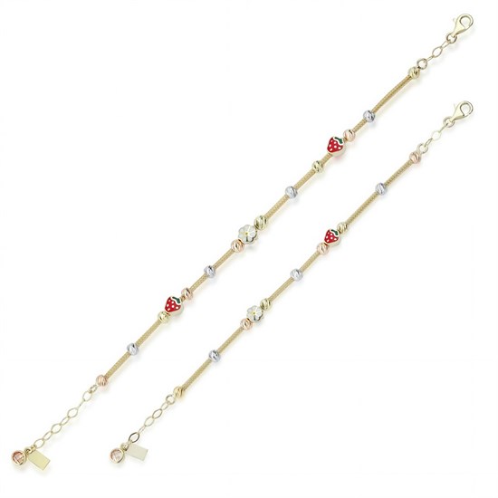 Ema Anne Çocuk Mineli İkili Set Altın Bileklik