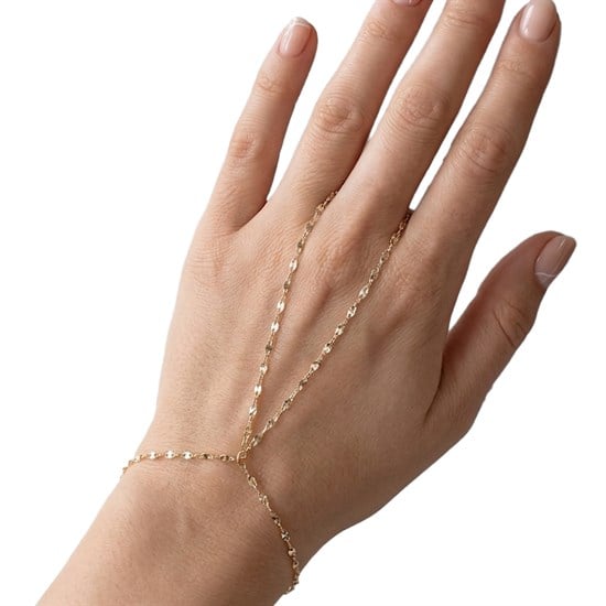 Aynalı Model 14 Ayar Altın Şahmeran Bileklik