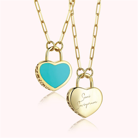 Cetaş Kilitli Altın Kolye