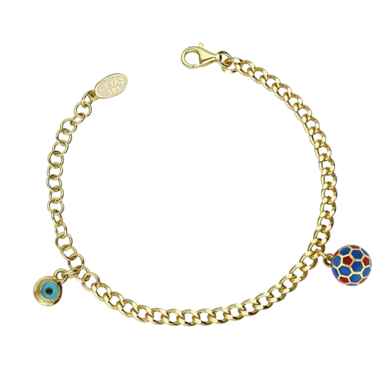 Cetaş Bambino Çocuk Bileklik Mineli Trabzonspor Bilekliği 14 Ayar