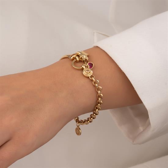 Cetaş Charmlı 14 Ayar Altın Bileklik