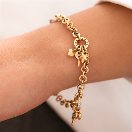 Cetaş Eterna Altın Bileklik Sarı Altın Mineli 14 Ayar